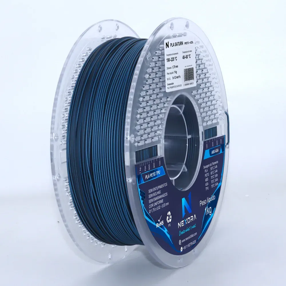 PLA Saturn na cor Preto + Azul
