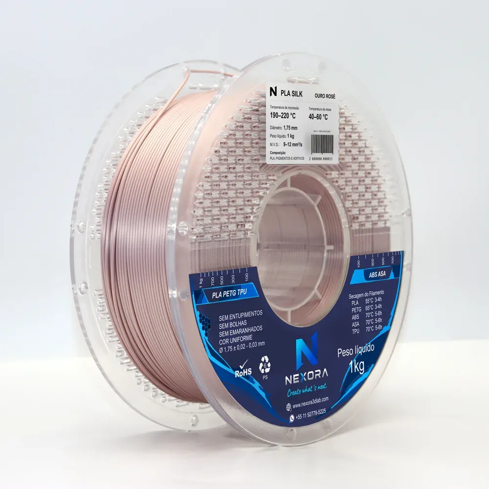 PLA Silk na cor Ouro Rosé